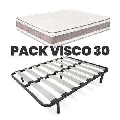 PACK SOMIER + COLCHON VISCO 30